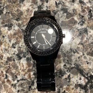 Black Fossil Watch